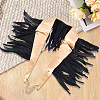 PU Leather Natural Chicken Feather Cape AJEW-WH20067-002-7