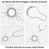 18Pcs 3 Style Universe Theme Iron Shower Curtain Rings for Bathroom HJEW-OC0001-24-3