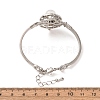 Rotating Sun Natural Quartz Crystal Link Bracelets GG-CBA0251-11P-11-5