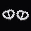 ABS Plastic Imitation Pearl Bead Buckles OACR-S020-35-1