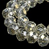 Electroplate Transparent Glass Beads Strands EGLA-A034-T6mm-T16-6