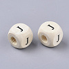 Printed Natural Wood Beads WOOD-T026-001J-2