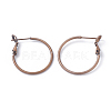 Brass Hoop Earrings KK-I665-26B-R-1
