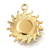 Real 18K Gold Plated 304 Stainless Steel Pendants STAS-A084-21G-01-2