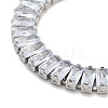 Brass Pave Clear Cubic Zirconia Rectangle Box Chain Slider Bracelets BJEW-YWC0002-05A-P-2
