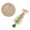 3Pcs Glass & Alloy Pendants PALLOY-JF02990-3
