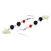 Butterfly Natural New Jade Dangle Earrings for Girl Women EJEW-S212-001-5