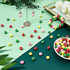 Spray Printed Opaque Acrylic European Beads SACR-SC0001-62-4