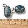 Natural Blue Agate(Dyed & Heated) Pendants G-Z067-03P-07-4