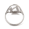 304 Stainless Steel Yoga Adjustable Ring for Women RJEW-M149-27P-2