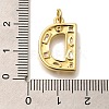 Brass Micro Pave Clear Cubic Zirconia Pendants KK-G521-01G-D-3