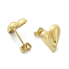 Rack Plating Brass Heart Stud Earrings for Women EJEW-Q780-11G-2