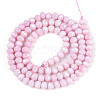 Anti-Tarnish Electroplate Rondelle Glass Beads Strands EGLA-T021-4mm-17-03-2