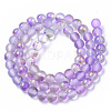 Frosted Spray Painted Glass Beads Strands GLAA-N035-03B-C11-2