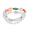 Electroplate Glass Beads Stretch Bracelets BJEW-JB04099-02-3