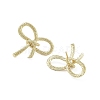 Bowknot Brass Stud Earrings EJEW-Q811-22G-2