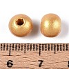 Spray Painted Round Natural Schima Wood Beads WOOD-A018-8mm-01-3