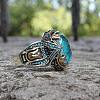 Oval Alloy with Glass Finger Rings FS-WG0E890-04-4