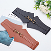 WADORN 2Pcs 2 Colors PU Leather Wide Elastic Corset Belts for Women Girl AJEW-WR0002-10-4