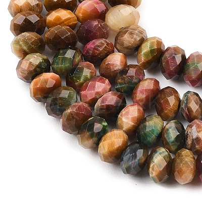 Natural Tiger Eye Beads Strands G-C259-A46-5x8mm-1
