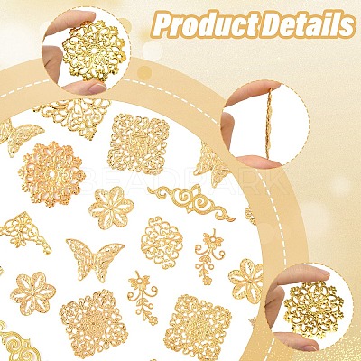 72Pcs 9 Styles Iron and 201 Stainless Steel Links FIND-YW0008-99-1