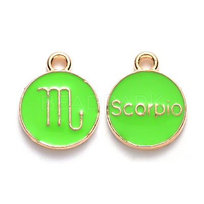 Alloy Enamel Pendants X-ENAM-S124-01A-06L-1