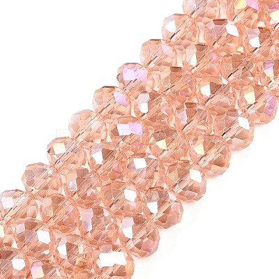 Electroplate Glass Beads Strands X-EGLA-A044-T8mm-B21-1