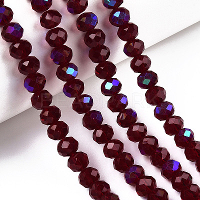 Electroplate Glass Beads Strands EGLA-A034-T8mm-L21-1
