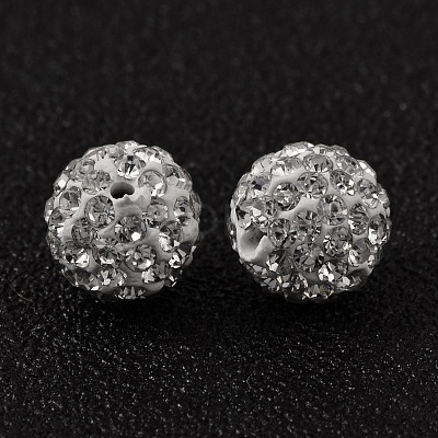 Grade A Rhinestone Pave Disco Ball Beads RB-Q101-12-1