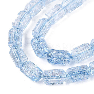 Crackle Transparent Glass Beads Strands GLAA-N068-05A-03-1