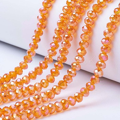Electroplate Glass Beads Strands EGLA-A034-T2mm-B16-1