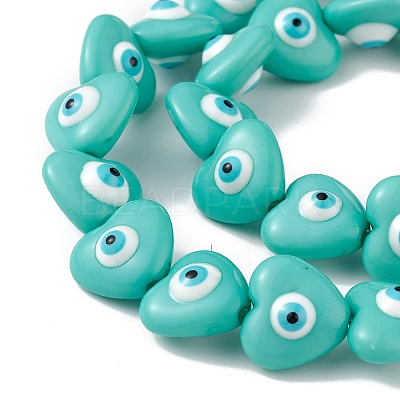 Evil Eye Resin Beads Strands RESI-F040-01H-1