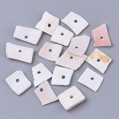 Natural Pink Shell Bead Strands SSHEL-N034-20-1