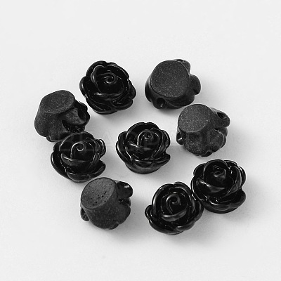 Rose Flower Opaque Resin Beads X-CRES-B1029-A26-1