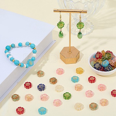 60Pcs Transparent Glass Beads GLAA-SC0003-06-1