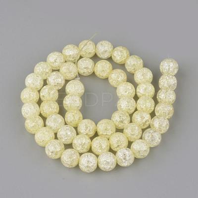 Synthetic Crackle Quartz Beads Strands GLAA-S134-6mm-06-1