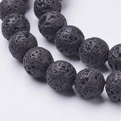 Natural Lava Rock Beads Strands G-E005-1-1