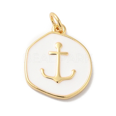 Rack Plating Brass Enamel Pendants KK-R144-01G-04-1