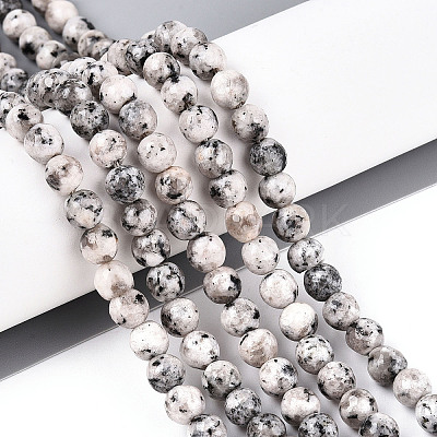 Dyed Natural White Jade Beads Strands G-T139-6mm-60-25-1