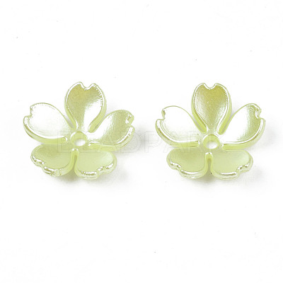 Spray Paint ABS Plastic Imitation Pearl Beads MACR-N013-002-1