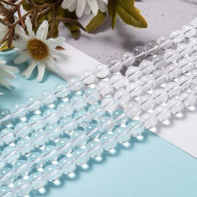 Natural Quartz Crystal Beads Strands X-G-H236-05A-8mm-1