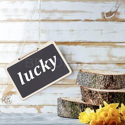 10Pcs Mini Wooden Hanging Chalkboard HJEW-DR0001-04-1