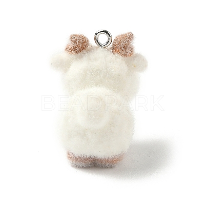 Flocky Opaque Resin Pendants FIND-A058-02A-1