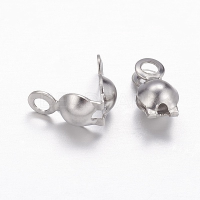 Tarnish Resistant 304 Stainless Steel Bead Tips X-STAS-E129-05P-1