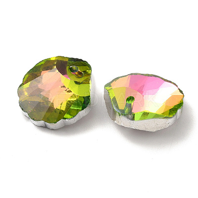 Electroplate Glass Pendants GLAA-A008-06E-1