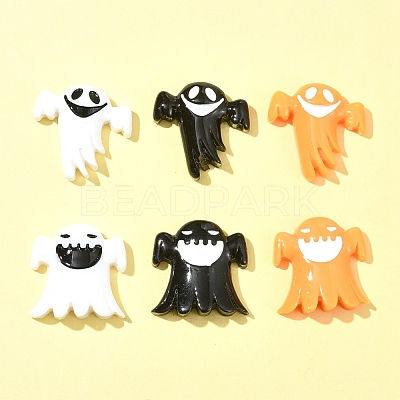 6Pcs 6 Styles Halloween Opaque Resin Decoden Cabochons CRES-FS0001-67-1