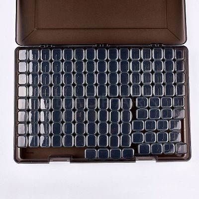 124 Grids Polypropylene(PP) Craft Organizer Case Storage Box CON-K004-08-1