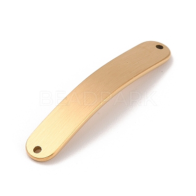 304 Stainless Steel Brushed Curved Rectangle Connector Charms LS-STAS-R222-03G-1