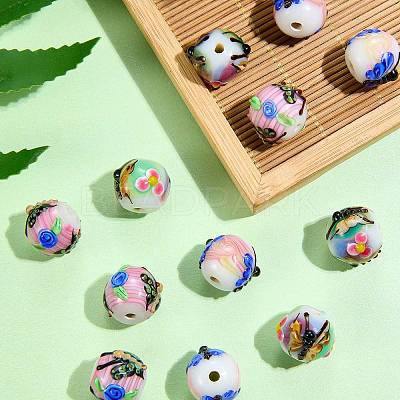 5Pcs Handmade Lampwork Beads LAMP-SZ0001-49C-1