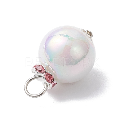 Imitation Pearl Acrylic Pendants PALLOY-JF04349-01-1